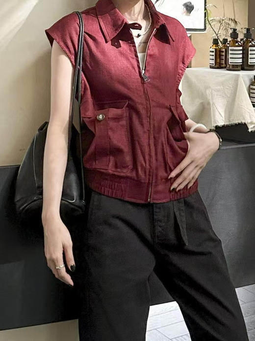 亚麻背心马甲 商品图4