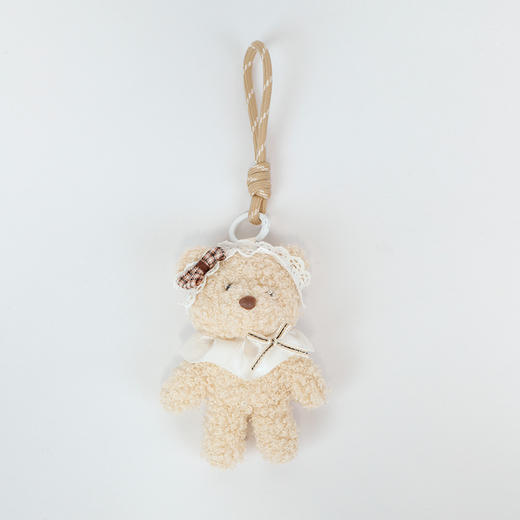 小熊头巾毛绒挂件钥匙扣-纪念日百货门店同款166596844 商品图3