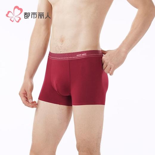 都市丽人男士内裤60S莫代尔内裤贴合内裤平角内裤男内裤FKH406 商品图2
