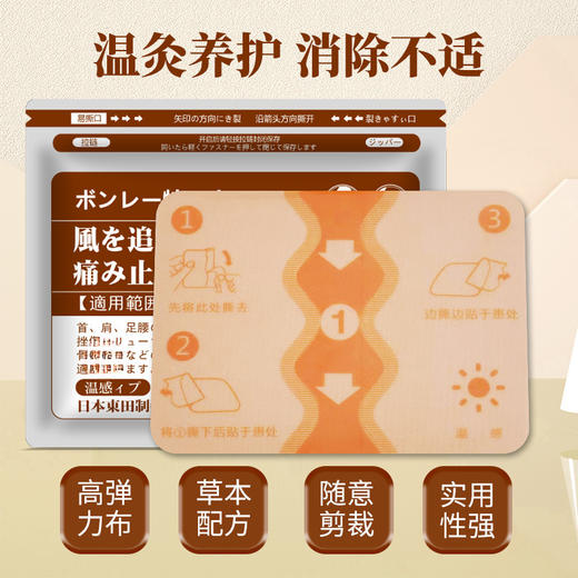 丁摩 【2包装】正品温感贴日本東田追风活络温灸壮骨身体贴膏关节肌肉舒缓5ZF-9291 商品图2