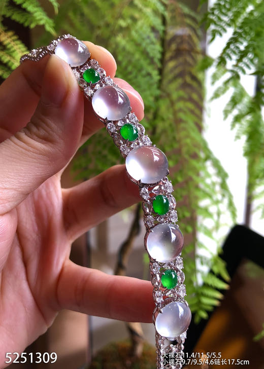 玻璃种蛋面手链【5251309】具体价格微信咨询 商品图2