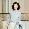西子/微风情书醋酸气质简约百搭木耳边领灰蓝色衬衫/SYBH1888 商品缩略图0