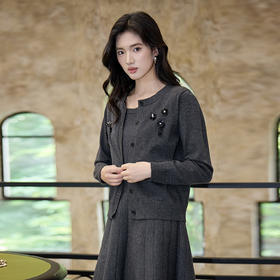 奢姿大码女装2025秋季立体装饰减龄针织衫胖妹妹百搭简约圆领上衣9853391012A