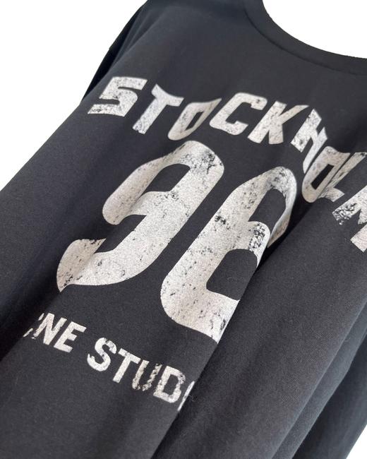 女款宽松做旧印花长袖T恤001 商品图2