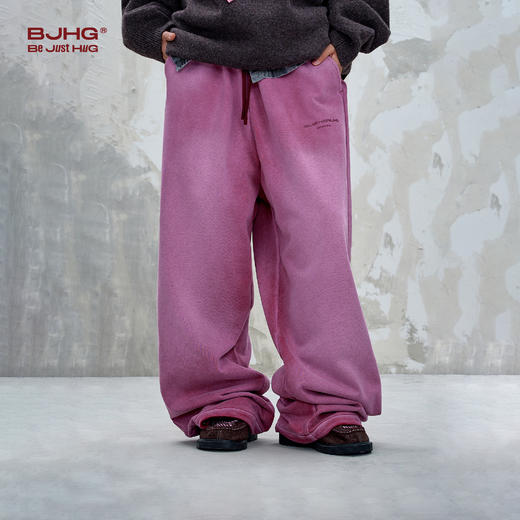 BJHG不计后果复古水洗卫裤男款秋季直筒功能性暖皮运动休闲裤子女 商品图3