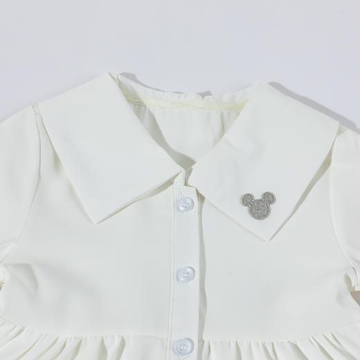 迪士尼复古学院风JK裙套装春秋新款女童针织马甲衬衫连衣裙两件套XD1DQ002 商品图5