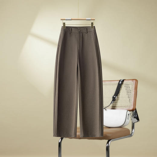 百媚生 羊毛醋酸高级感垂感西装阔腿裤953 商品图3