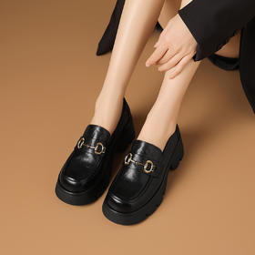 超轻超百搭厚底乐福鞋