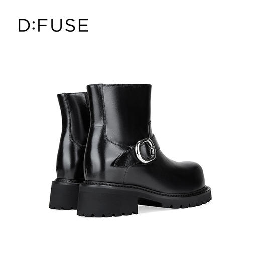Dfuse迪芙斯2025冬季新款增高厚底短靴俏皮大圆头轻便骑士靴DFD4116060 商品图10