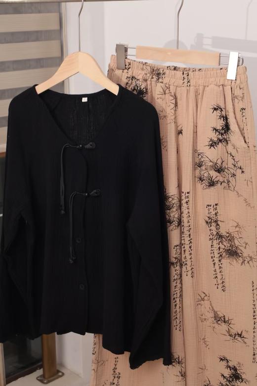 超美国风LANSHU岚束素雅情侣家居服套装&睡裙 商品图10