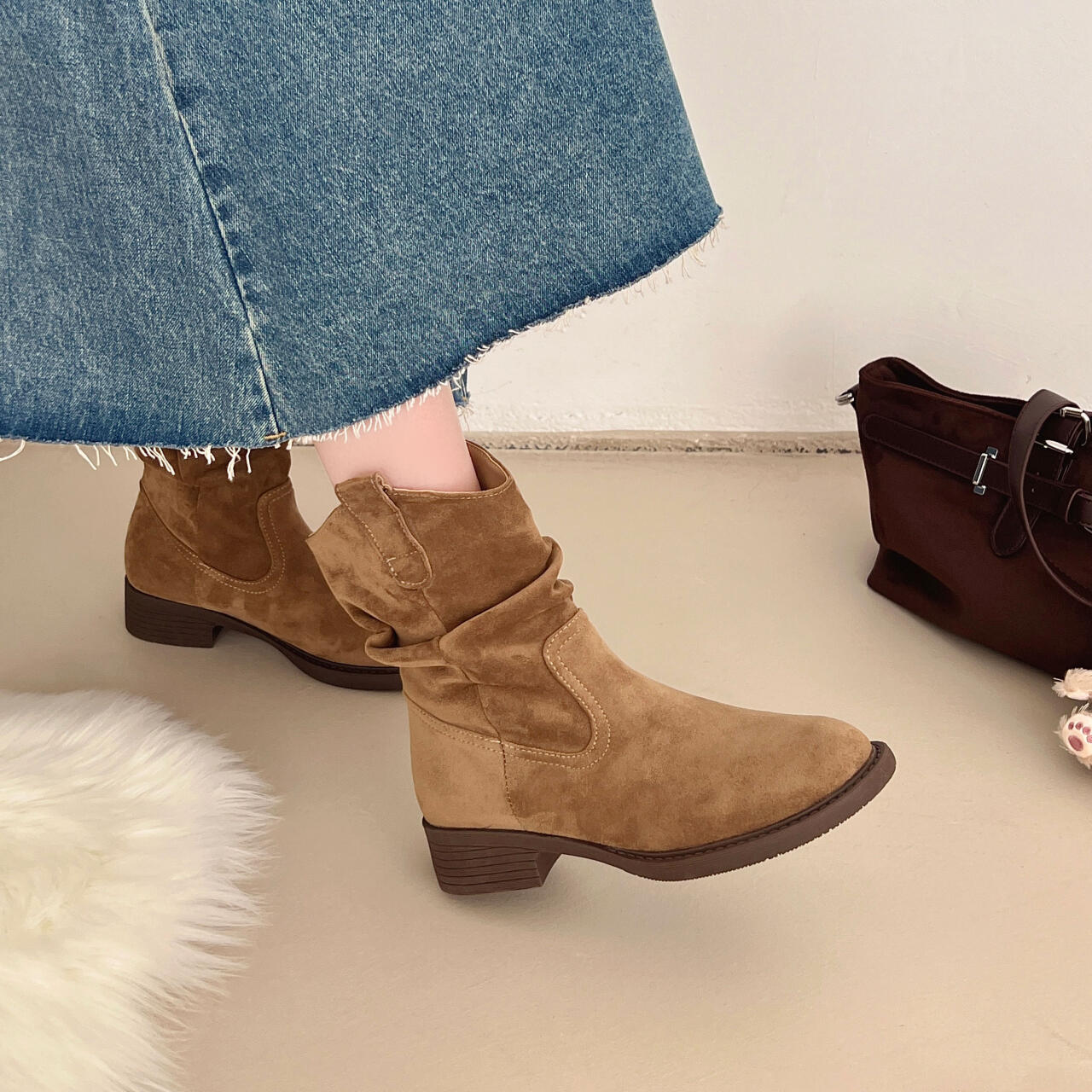 LEOS VITI西部牛仔堆堆靴 秋冬显腿长神器 今年秋冬靴王就是它！