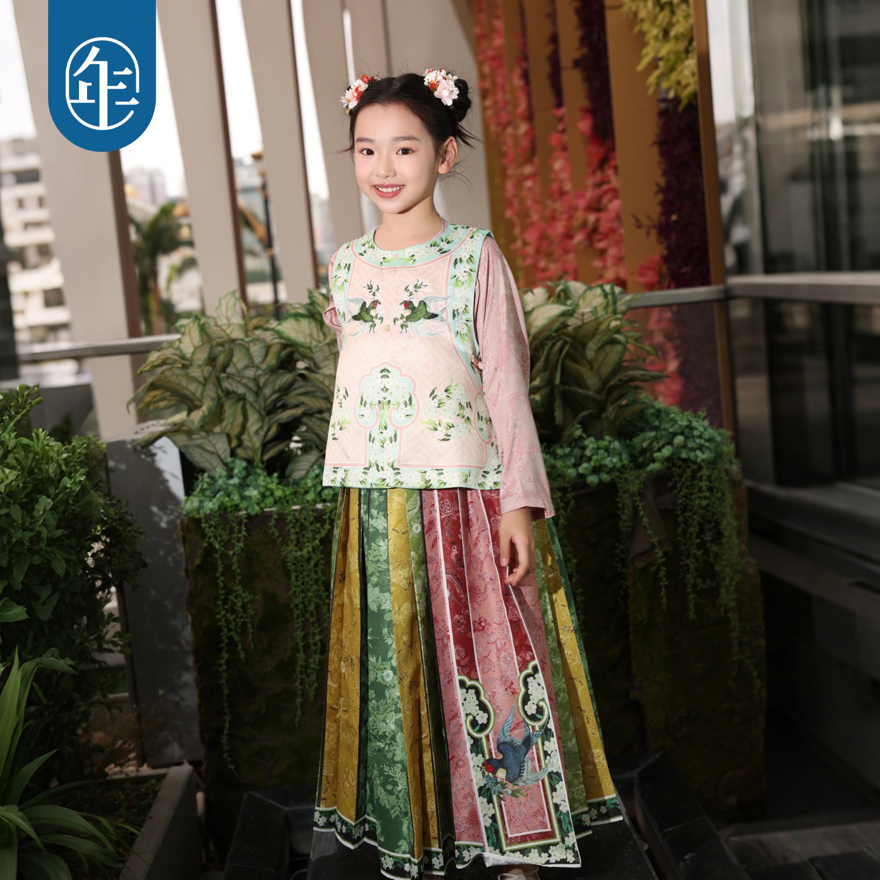 年衣童装女童马面裙半身裙春秋新款古装儿童汉服唐装中式公主裙子言笑燕燕马面裙