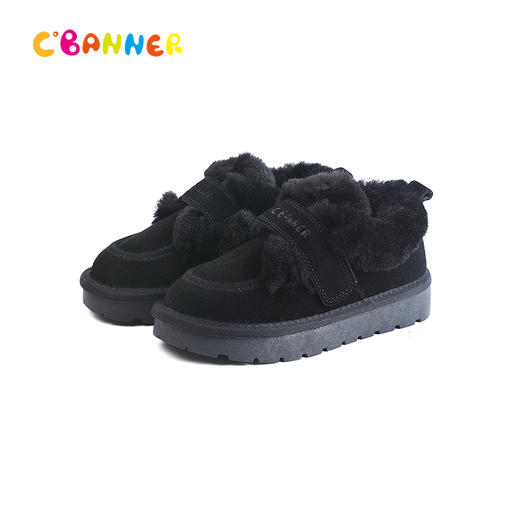 千百度冬季圆润宽敞鞋头雪地靴童鞋A25660003 商品图4