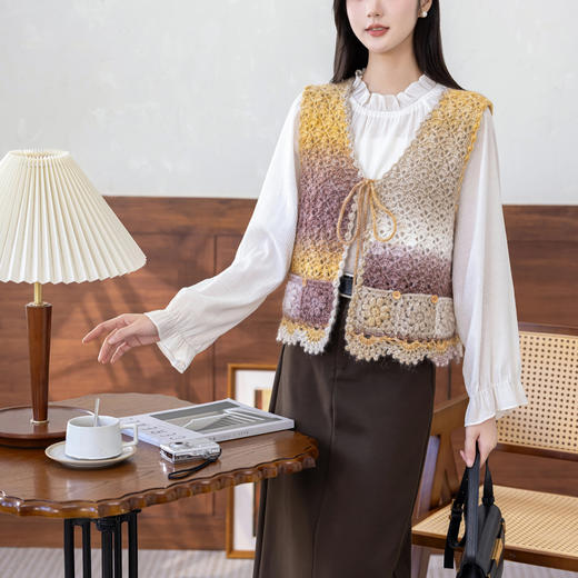 苏苏姐家岁月系带马甲手工DIY钩针衣服上衣毛线团自制材料包 商品图2