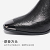 【绒里可选】星期六金属方头复古褶皱粗跟时装靴SSD4116586/SSD4118586 商品缩略图9