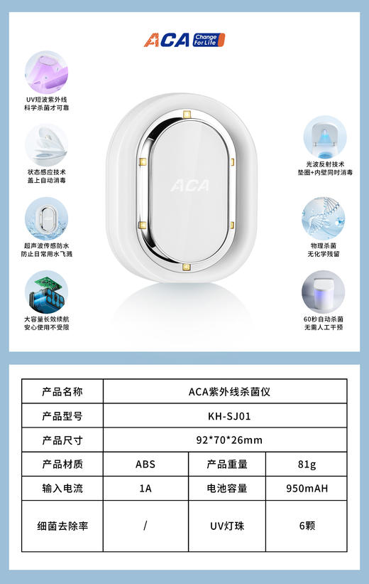👍 【🚽ACA紫外线智能马桶杀菌仪KH-SJ01｜🏆99.99%灭菌率守护全家健康💡】 人的一生大约有15000小时💆在使用马桶  商品图5