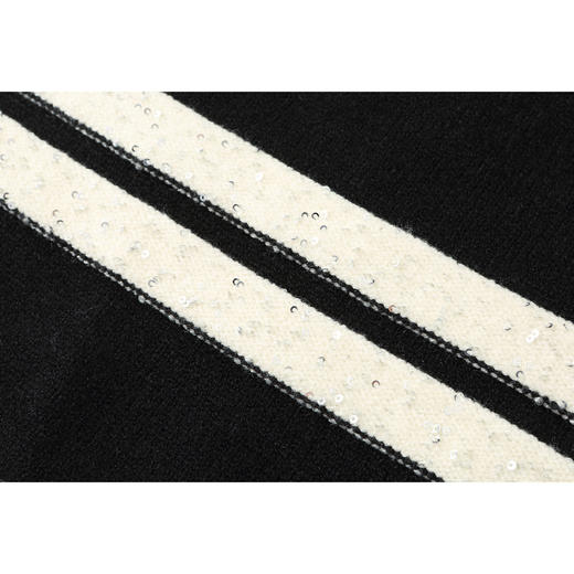 雀说圆领条纹针织连衣裙新款穿搭中长款过膝毛衣打底裙AL8511 商品图4