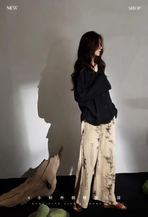 超美国风LANSHU岚束素雅情侣家居服套装&睡裙 商品图2