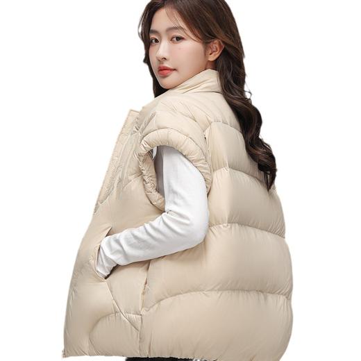 丁摩 羽绒服女立领轻薄款90白鸭绒短款马甲2356 商品图4