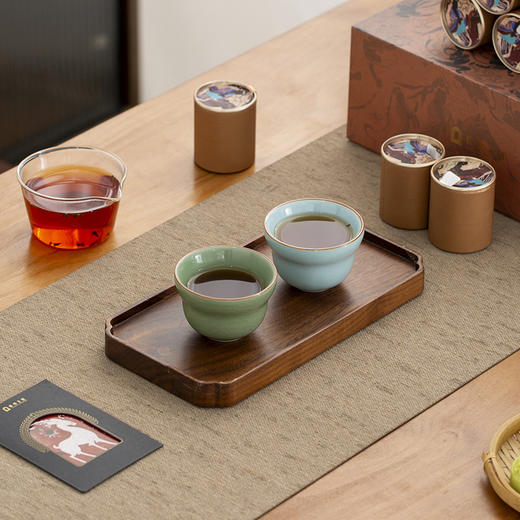 “官方出品 线下门店同款”敦煌文创 茶叶+茶具礼盒 肉桂/水仙/金骏眉/妃子笑系列茶叶套装 商品图6