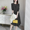 丁摩 设计感高端波点连衣裙女秋季新款圆领长袖气质显瘦裙子5ZF-15458 商品缩略图1