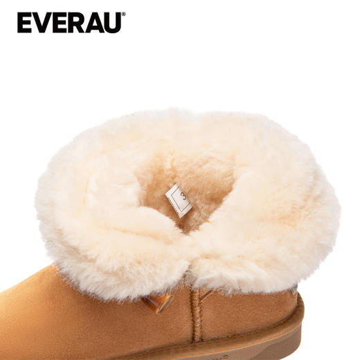 EVERAU羊皮毛一体雪地靴2025冬季新款羊毛保暖短筒女靴子UEA3022 商品图6