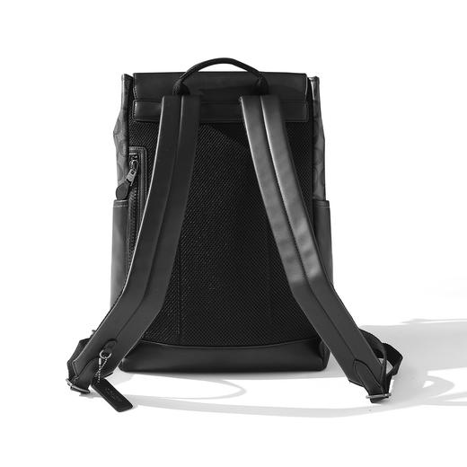 COACH蔻驰 Track 42黑花帆布配皮书包背包双肩包，大号男款，炭黑色 商品图2