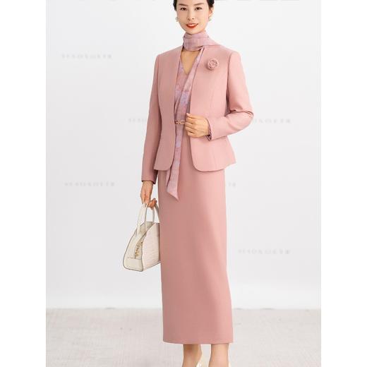 YBY 847H41时尚套装气质减龄西装外套印花连衣裙两件套裙 商品图1