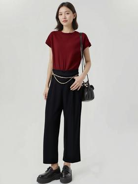 QG2701#气质通勤风链条西装裤