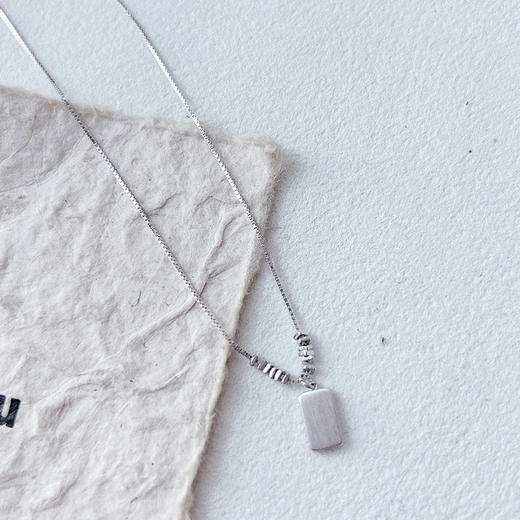纯银系列S925项链简约小方糖-1件 纪念日百货门店同款163494527 商品图1