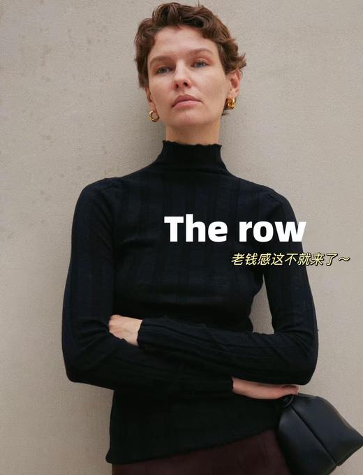 The row极细纯羊绒竖坑条针织衫打底衫 商品图0