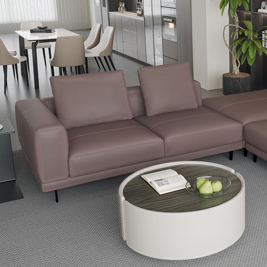 顾家家居整装现代时尚皮/布艺固定沙发KZ.1071(B)(C)长岛 商品图4