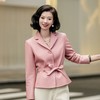 西子/柔雾玫瑰简约短款绵羊皮柔雾粉皮衣/PYBH2124 商品缩略图1
