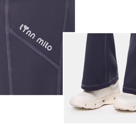 【春上新】8楼LYNN&MILO琳麦罗  深灰磨毛弹力双侧缝喇叭长裤 商品图7