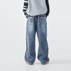 蓝汽水2025年冬季新款亲子中大男童加绒复古牛仔裤水洗直筒休闲裤 商品缩略图3