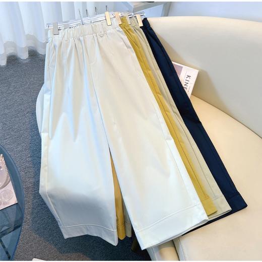 大长腿的秘密 高级感老钱风【梦惠妮 高腰花苞休闲裤】特殊版型 包容身材 遮肉显瘦 视觉显高 水洗棉透气不粘汗 九分裤阔腿裤   #M663 商品图3