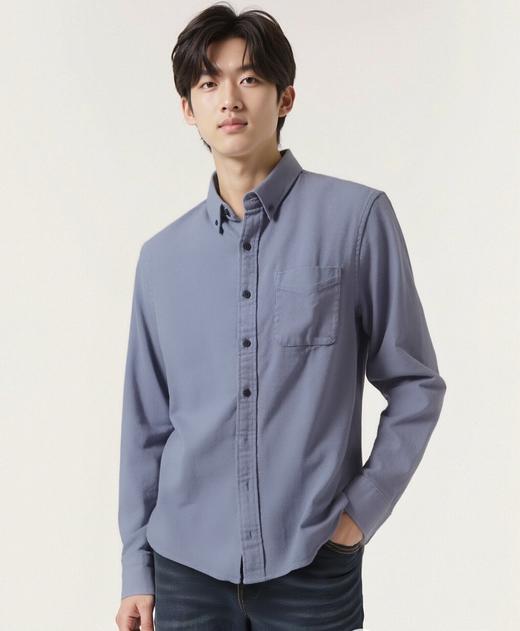 佐丹奴男装25年商场同款秋冬款纯棉厚衬衫01045625 商品图5