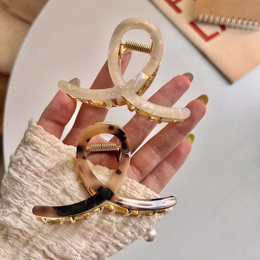 丁摩 醋酸抓夹女中号夹子头饰发夹后脑勺高级感精致鲨鱼夹发饰5ZF-0292 商品图2