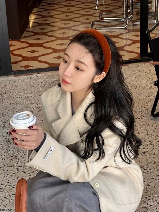 【家居百货】巨巨显白！被问爆的南瓜色丝绒发箍！ 商品图0