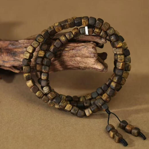 沉香|富甲一方·莞香沉香绿奇楠6mm多圈手串(非遗手作)108颗 商品图0