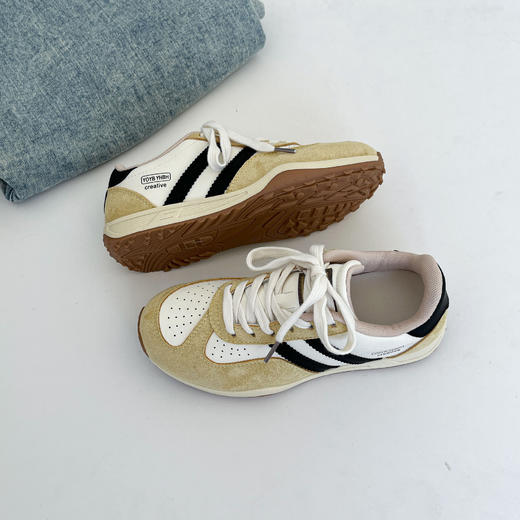 【YW】无忧购 休闲百搭配裙子轻便阿甘鞋女新款简约秋季复古德训鞋3200（截单后3-5天发货） 商品图5