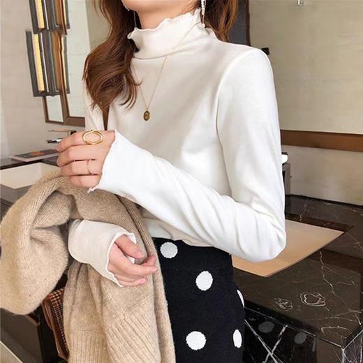 梦惠妮轻暖木耳边打底衫｜外穿内搭，修身显瘦 商品图9