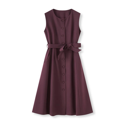 「高货wl」全新升级【铂金会员395/天猫529/差价134】(00226)洛诗琳轻奢通勤无袖背心连衣裙2025秋季收腰显瘦优雅A字裙 商品图4