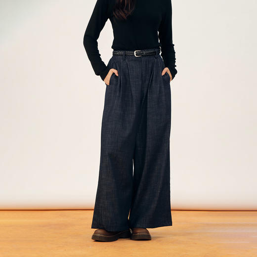 编织腰带阔腿长裤-纪念日百货门店同款165343571 商品图1
