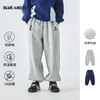 蓝汽水2025年冬季新款亲子中大童绒里收褶卫裤抗静电抑菌束脚长裤 商品缩略图0