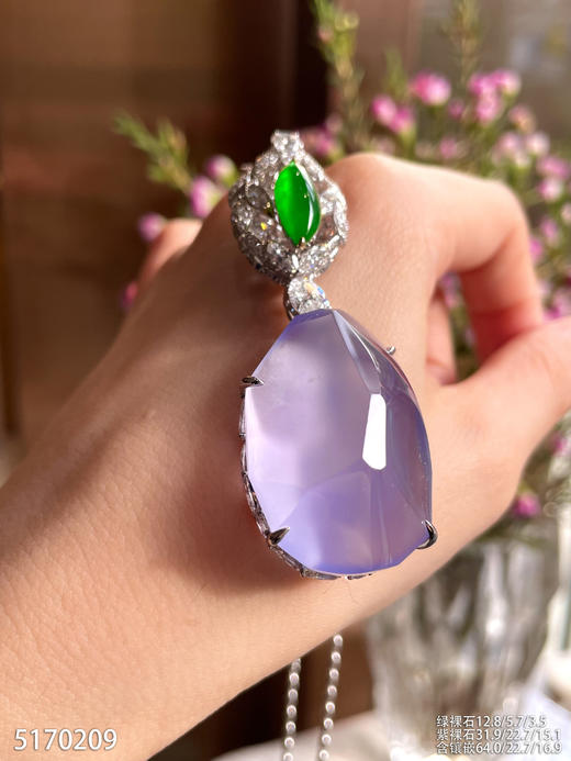 玻璃种紫罗兰吊坠【5170209】具体价格微信咨询 商品图5