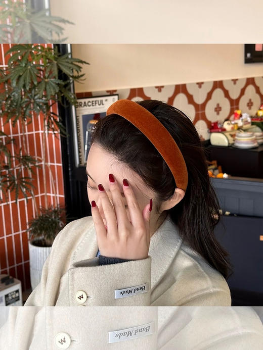 【家居百货】巨巨显白！被问爆的南瓜色丝绒发箍！ 商品图3