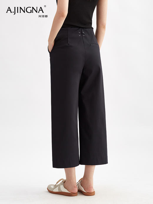 【阔腿直筒】阿菁娜高腰无腰头直筒阔腿裤F30Q210011 商品图4