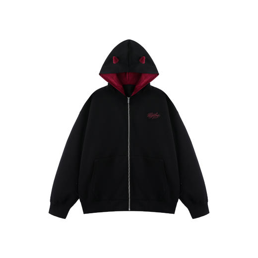 BJHG不计后果小恶魔连帽卫衣外套男款秋季2025新款趣味情侣卫衣女 商品图4