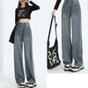 春季新款 腰以下全是腿！！【梦惠妮 星空纹复古牛仔裤】微喇版型 显瘦 显腿长 裤长自选 宽松遮胯 浅色高腰 休闲百搭 复古牛仔裤 #M663 商品缩略图1
